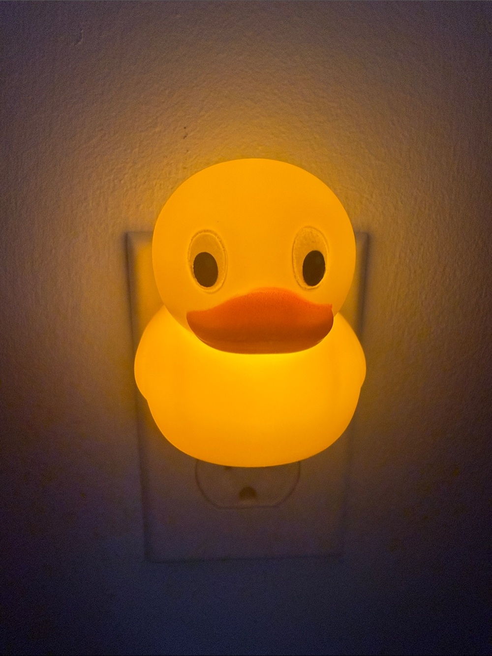 Yellow Rubber Duck Plastic Night Light